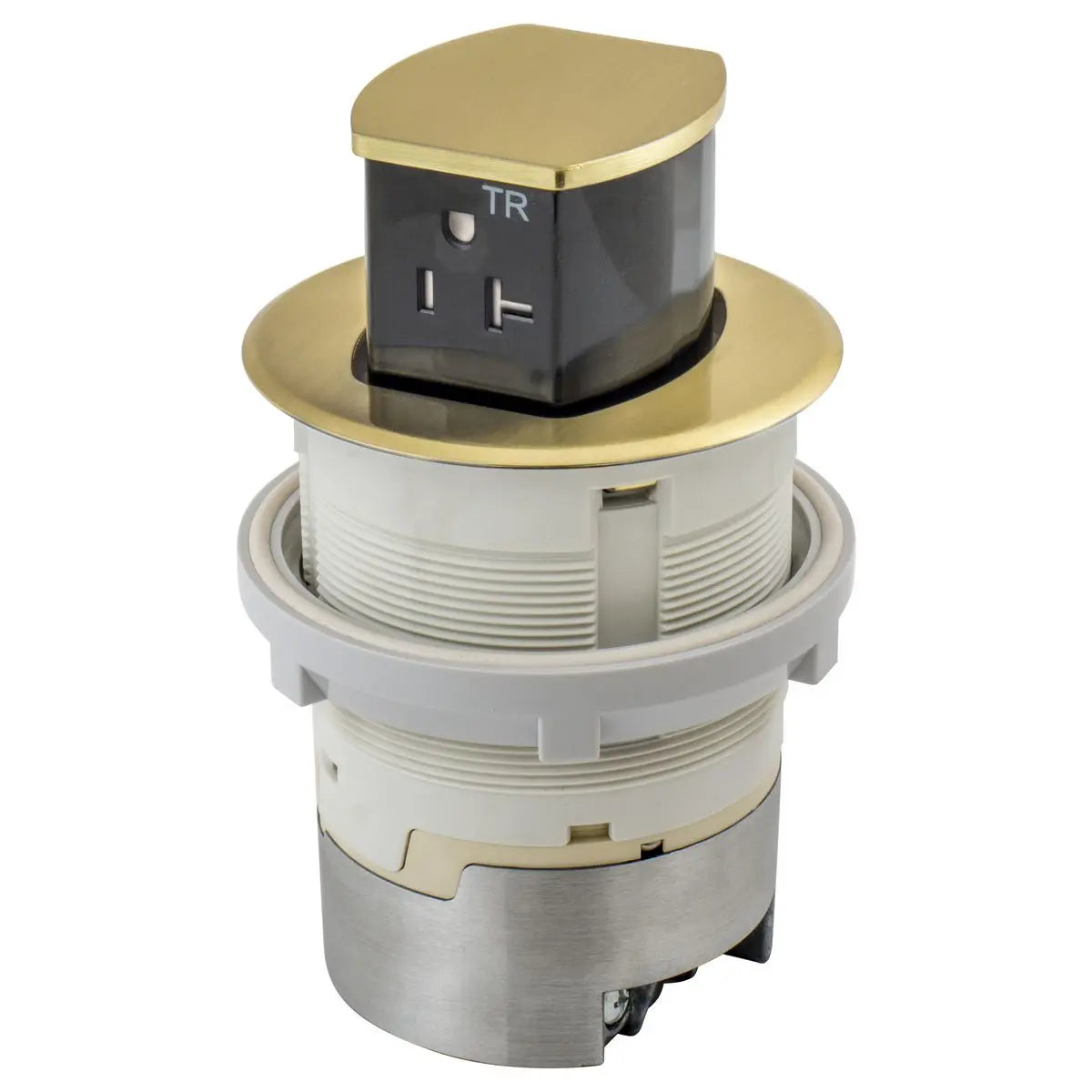Hubbell Dual-Sided Countertop Pop Up Receptacle