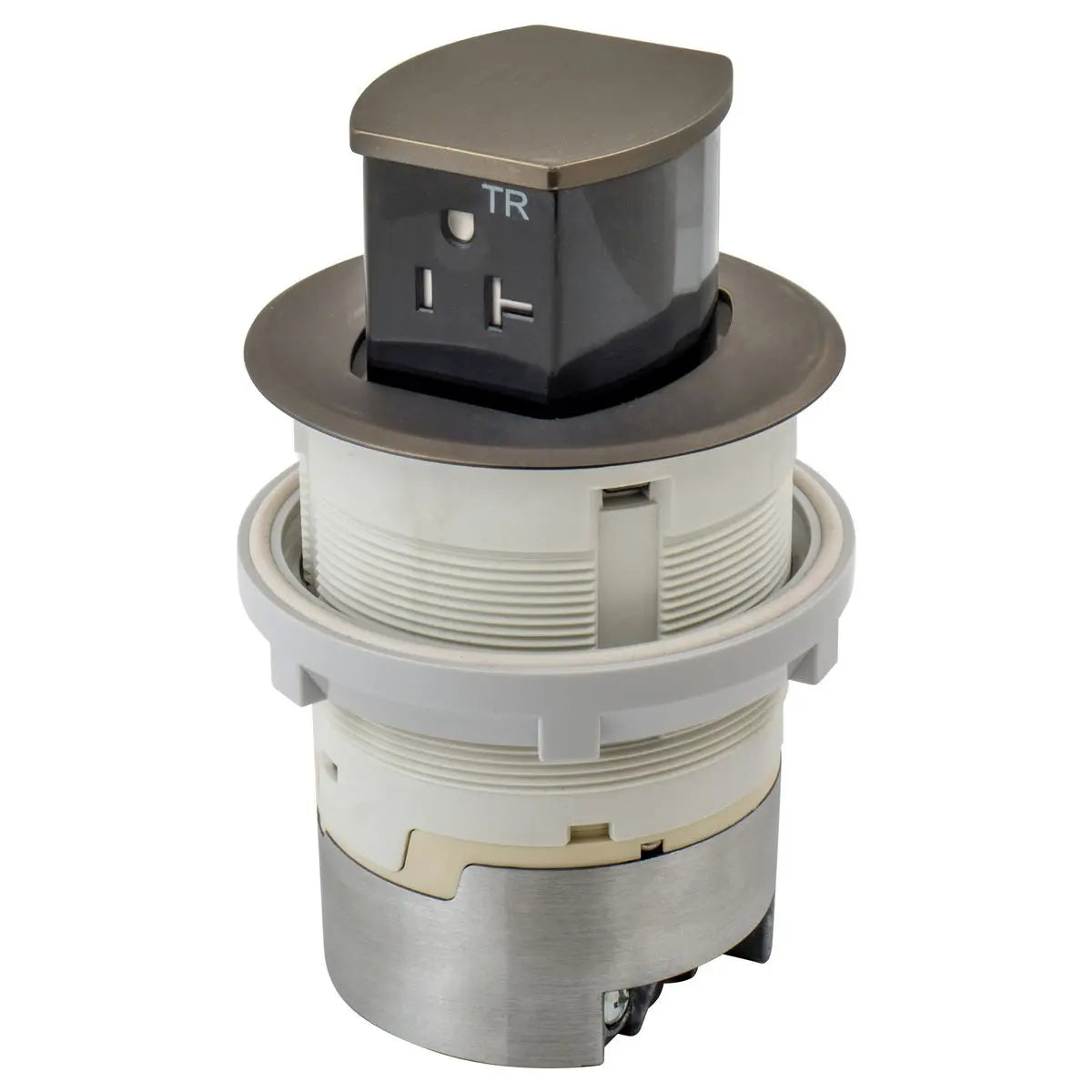 Hubbell Dual-Sided Countertop Pop Up Receptacle