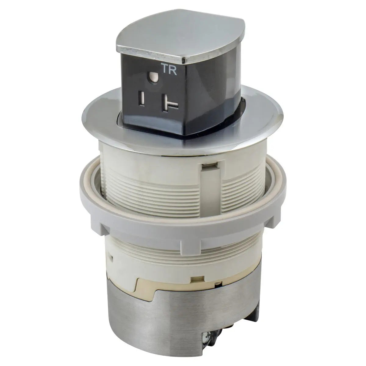 Hubbell Dual-Sided Countertop Pop Up Receptacle