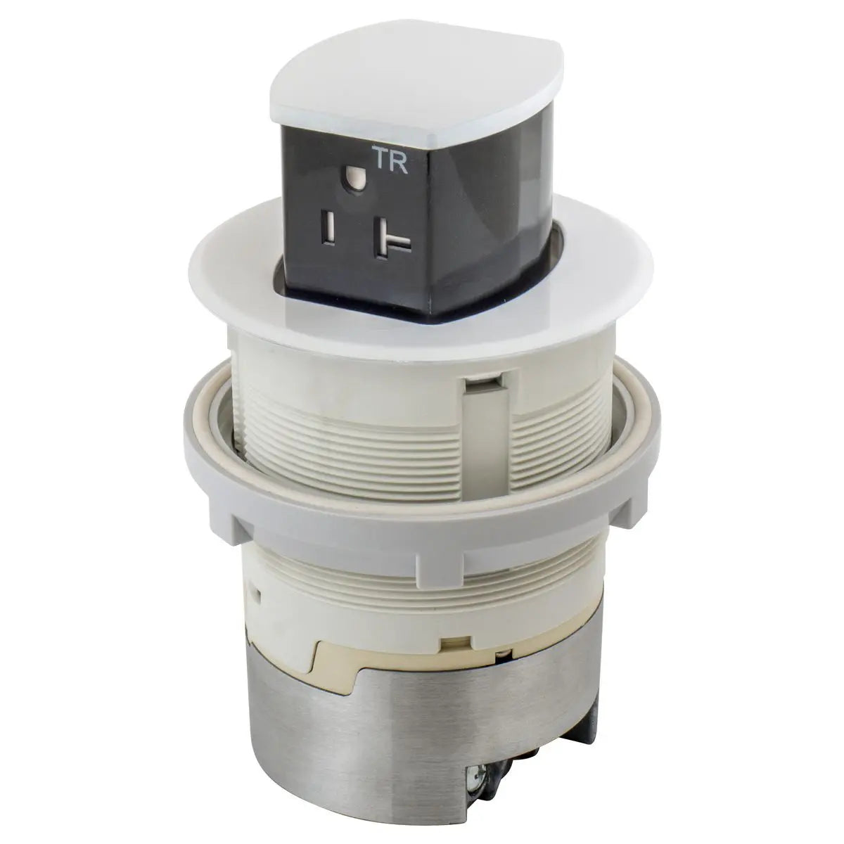 Hubbell Dual-Sided Countertop Pop Up Receptacle