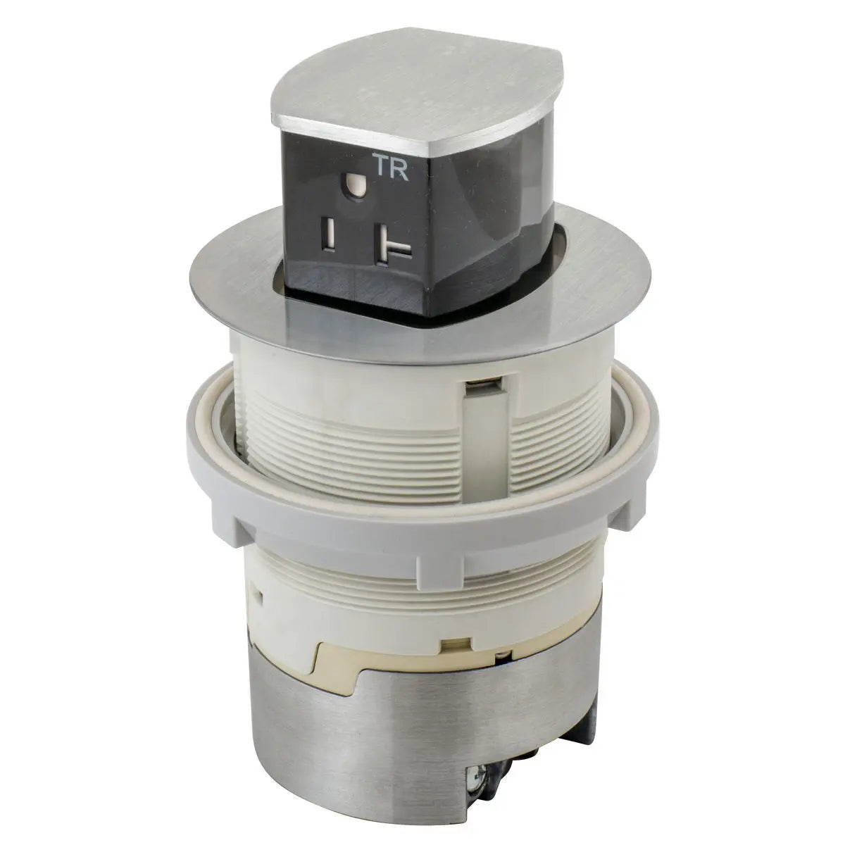 Hubbell Dual-Sided Countertop Pop Up Receptacle
