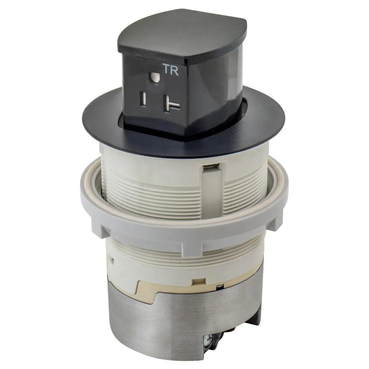Hubbell Dual-Sided Countertop Pop Up Receptacle