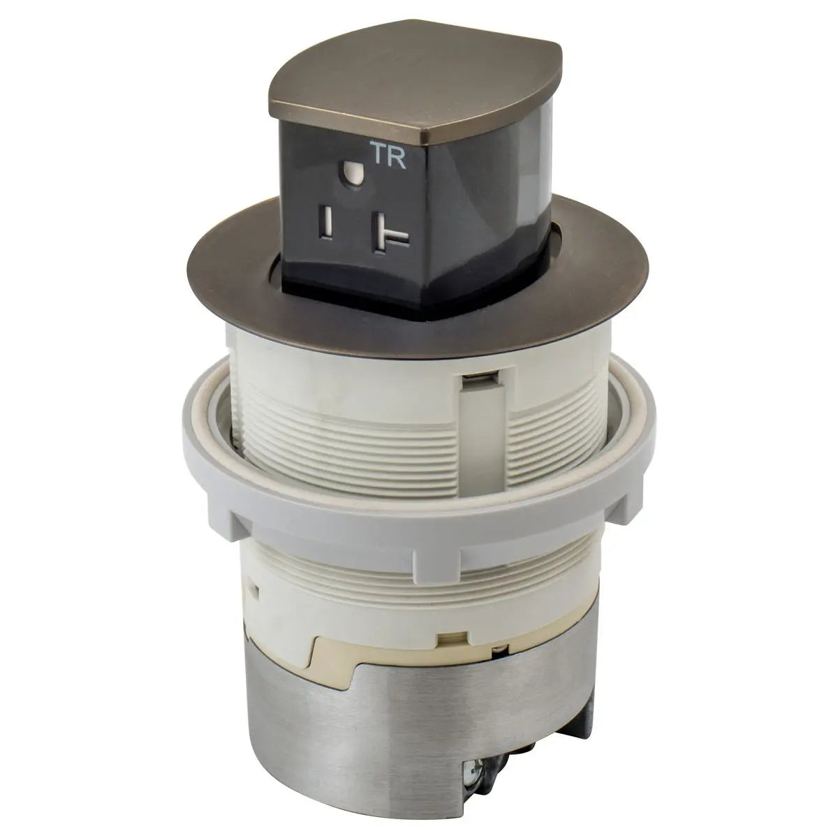 Hubbell Dual-Sided Countertop Pop Up Receptacle