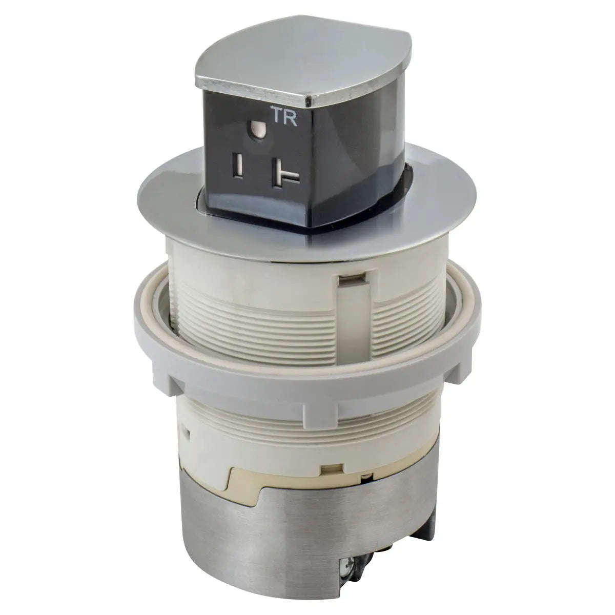 Hubbell Dual-Sided Countertop Pop Up Receptacle