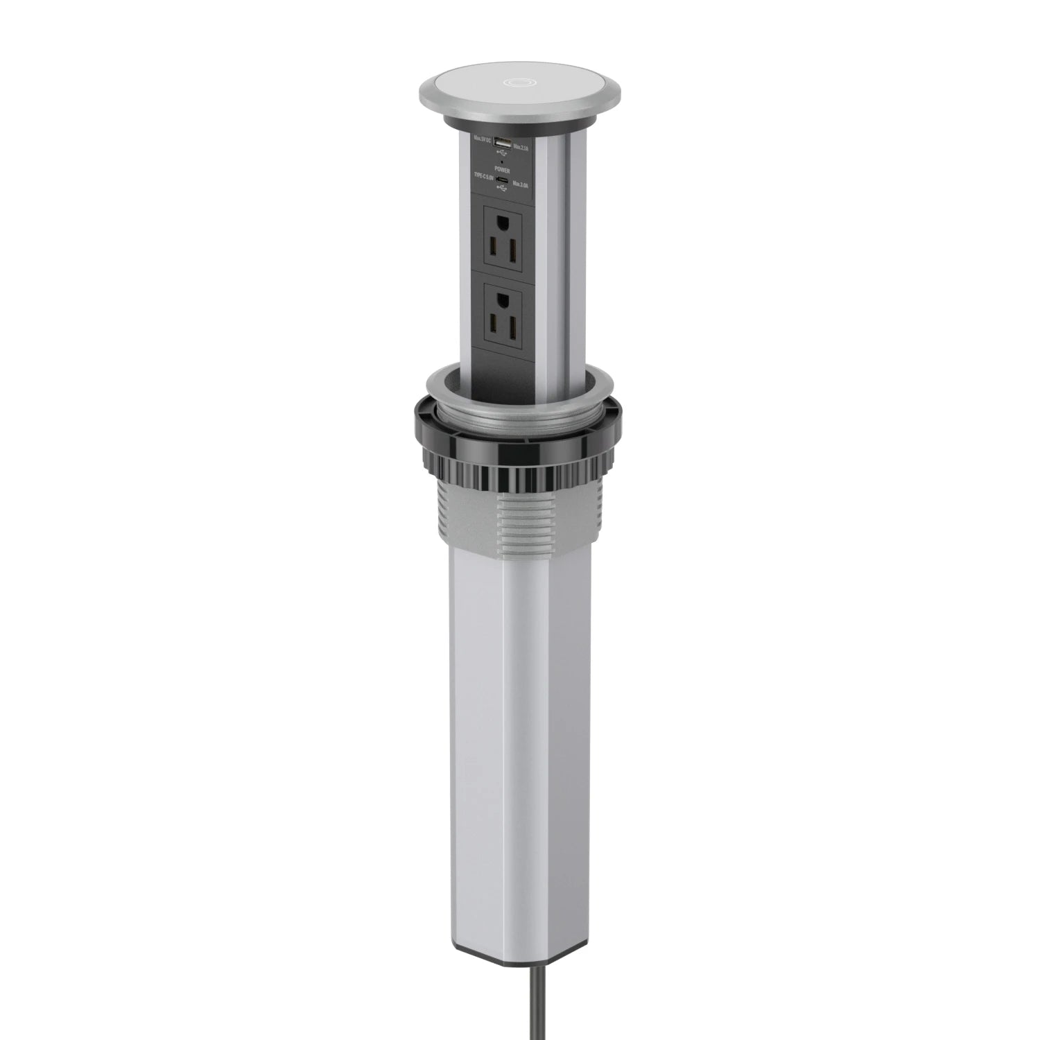 V3CS-US Motorized Pop Up Outlet Side View