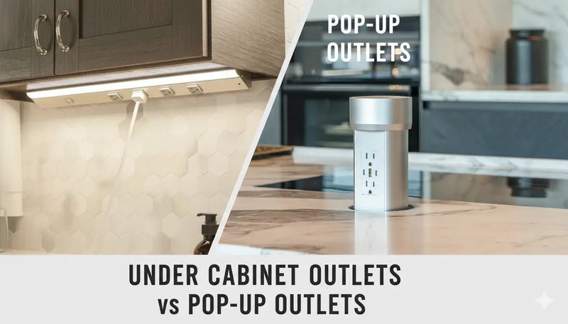 Under Cabinet Outlets vs Pop-Up Outlets: A Smarter Power Solution for Modern Kitchens