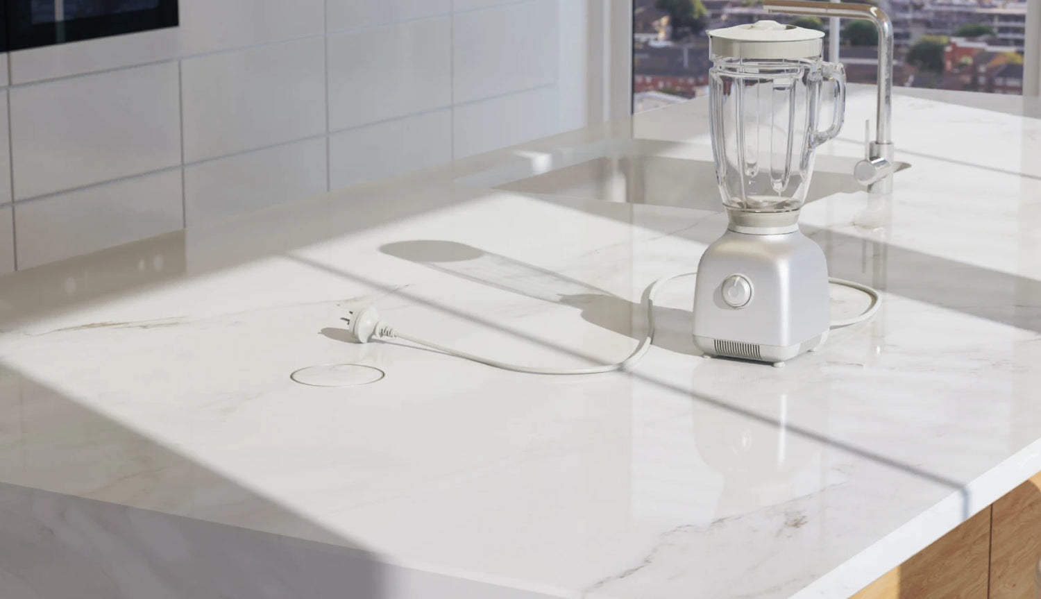 Point Pod Counter Outlet: Integrated Pop Up Electrical Outlet - Modern ...