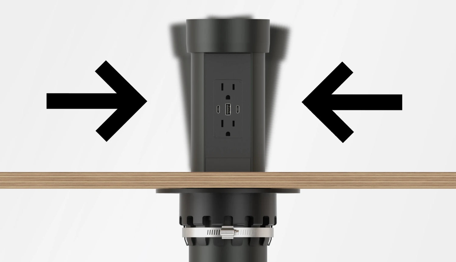 Pop Up Electrical Outlet for Countertops Point Pod Connect Black ...