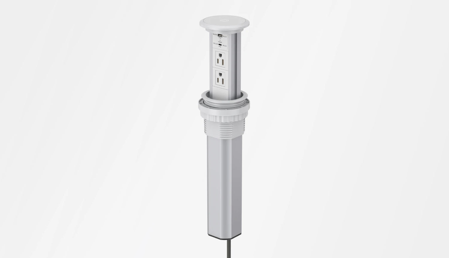 Pop Up Outlet with USB Ports and Wireless Charging Surface - Modern ...