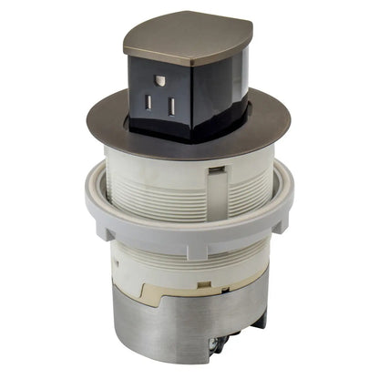 Hubbell Dual-Sided Countertop Pop Up Receptacle