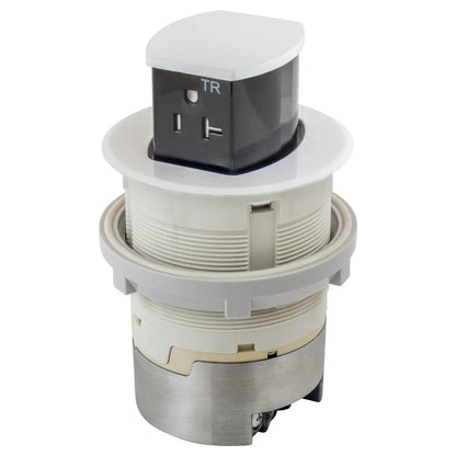 Hubbell Dual-Sided Countertop Pop Up Receptacle