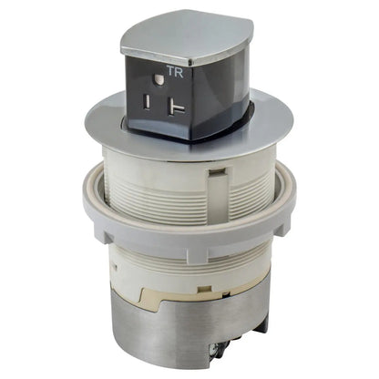 Hubbell Dual-Sided Countertop Pop Up Receptacle