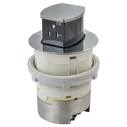 Hubbell Dual-Sided Countertop Pop Up Receptacle
