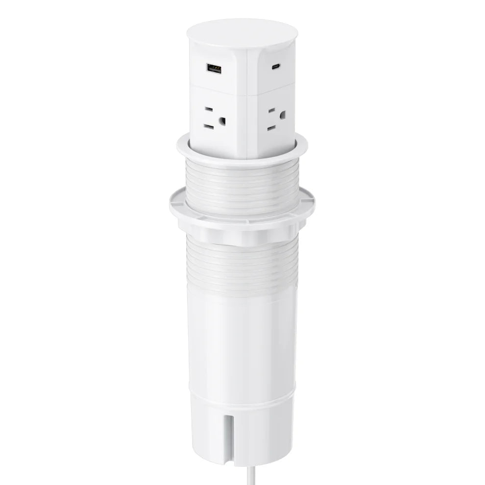 V15: Quad-Sided Pop Up Outlet with USB and Qi