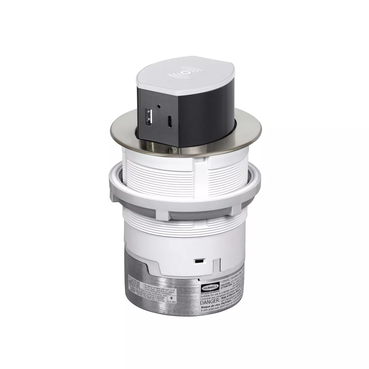 Hubbell Tri-Power Countertop Pop Up Receptacle