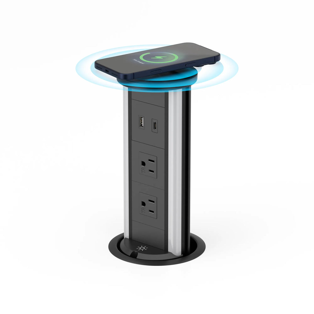 Computer Outlet Popup V16B Black Pop-Up Outlet with 65W USB-C - Modern Power Solutions