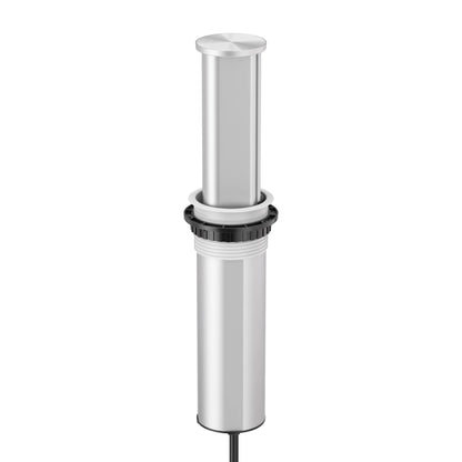 V16S: Silver Pop Up Outlet with Light & 65w USB-C