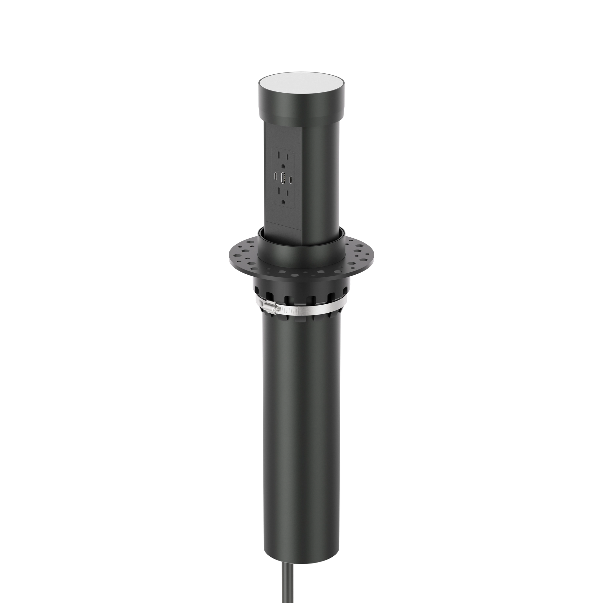 Pop Up Electrical Outlet for Countertops Point Pod Connect Black ...