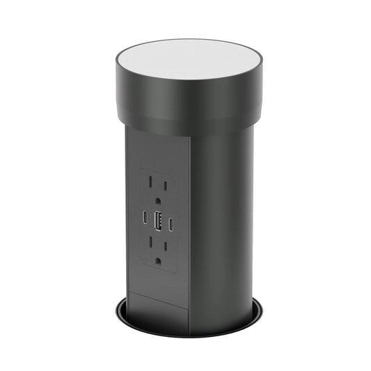 Point Pod Connect Black Pop Up Electrical Outlet USA