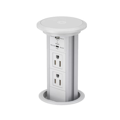 V3CW-US Side View Pop Up Outlet White BG