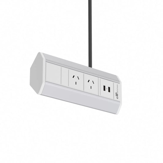 V9 White Corner Power Outlet Primary