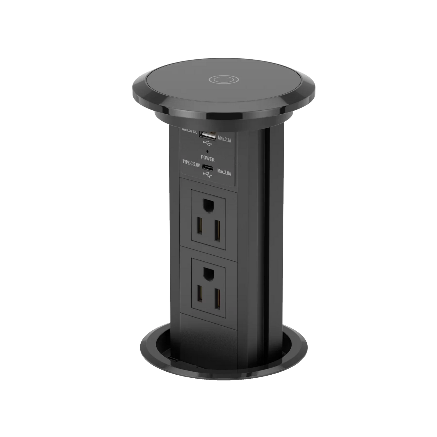 Pop Up Outlet: Automatic Motorized Black Outlet for Kitchens - Modern ...